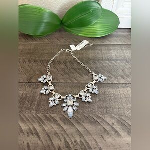 Macy's Blue and Silver Floral Necklace